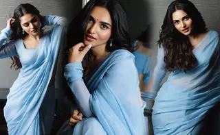 HOT: Happening Beauty Stuns In Sky-Blue